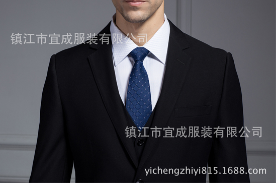 北京黑色商務休閑修身男士西服套裝