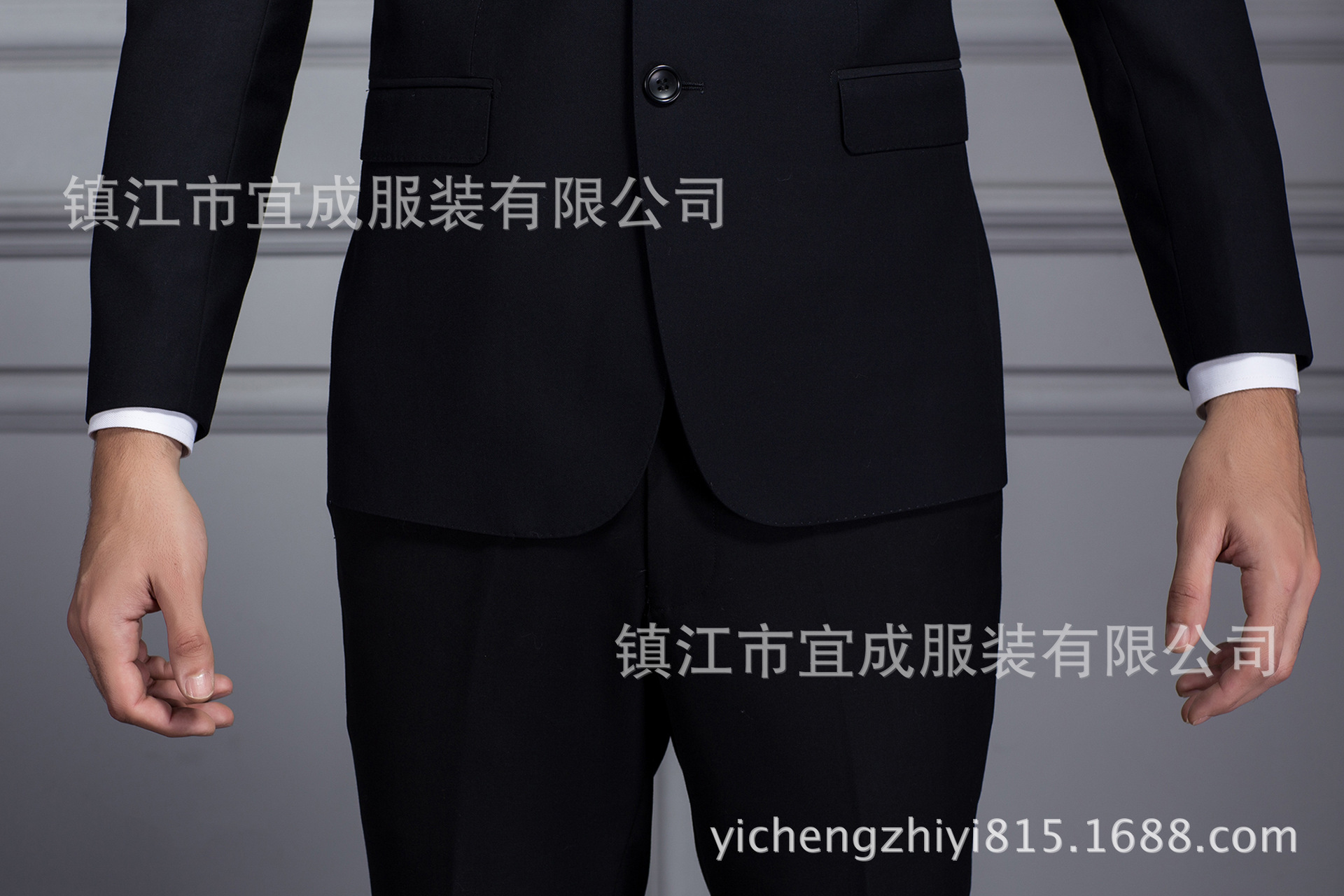 北京黑色商務休閑修身男士西服套裝