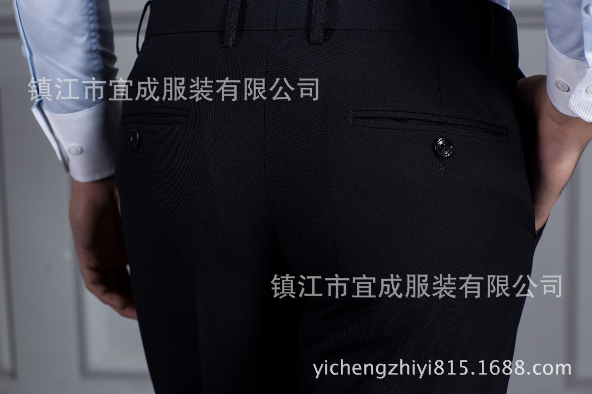 上海黑色商務休閑修身男士西服套裝